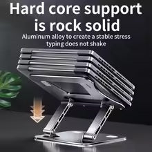 Aluminum Adjustable Laptop Stand – Portable & Ergonomic