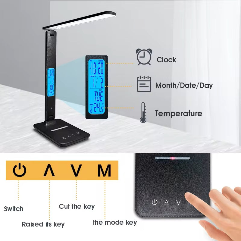 Wireless Charging LED Desk Lamp – 3-in-1 Minimalist Design