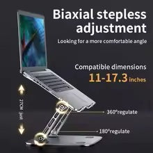 Aluminum Adjustable Laptop Stand – Portable & Ergonomic